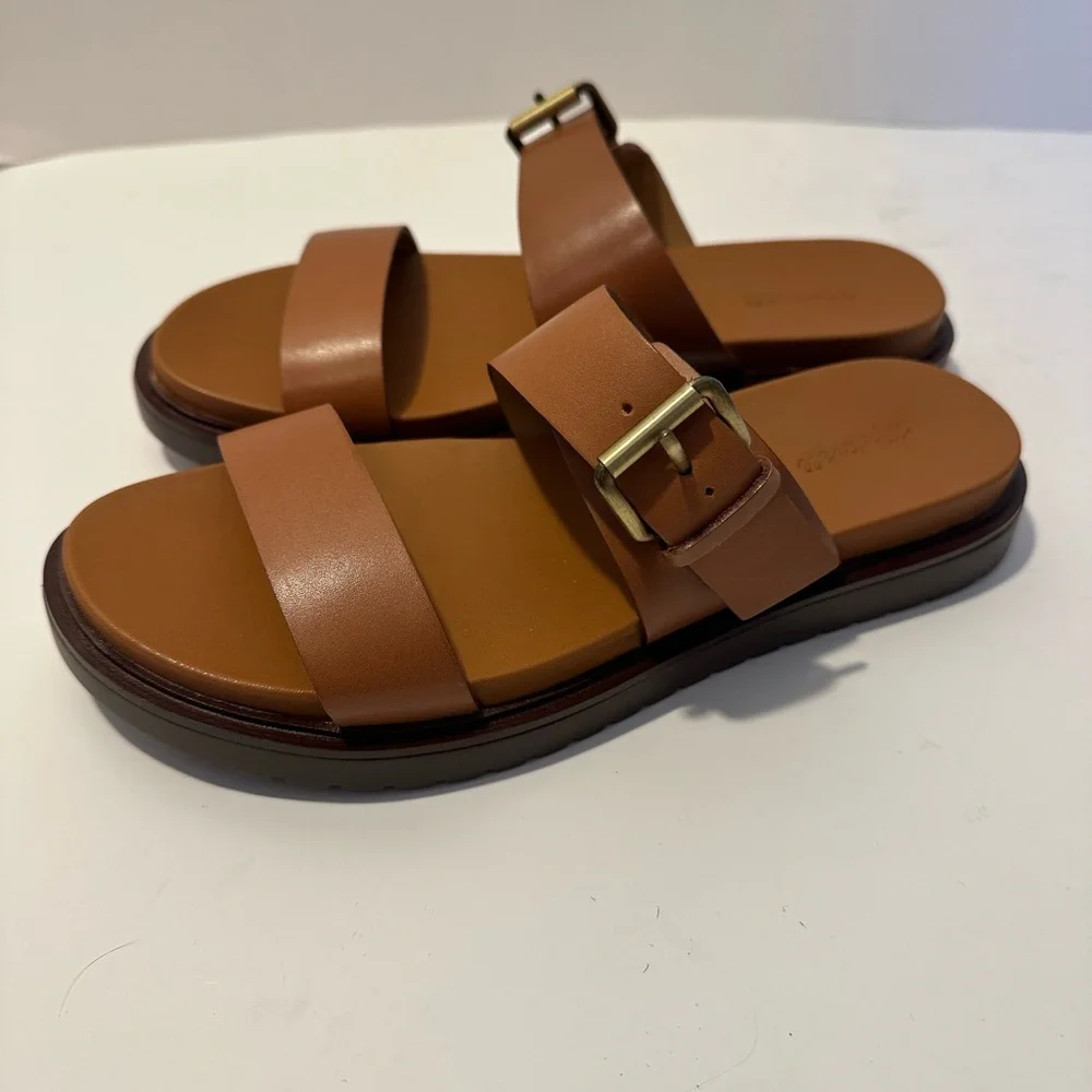 NWOT Madewell The Dee Double-Strap Slide Sandal- Size 7.5 - Picture 3 of 7